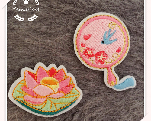 オリオンズ ワッペン付 釣りビジョンロゴ刺繍ワッペン(ブルー×ホワイト) | 釣りビジョン