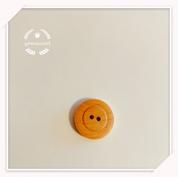 【手作り素材】  3個　木製　ボタン　丸　星 2枚目の画像