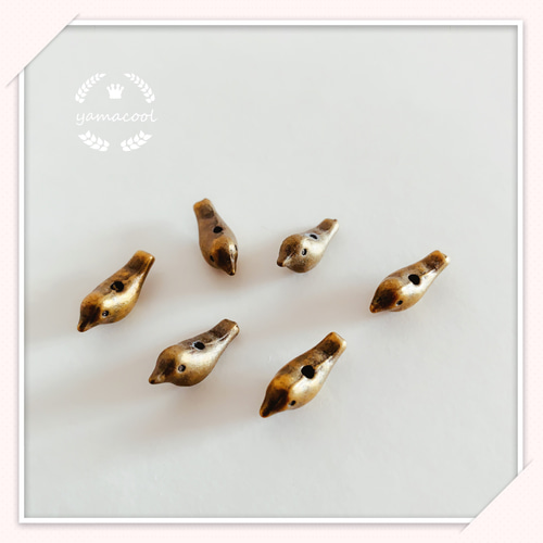 手作り】手芸 アクセサリーパーツ素材 ハンドメイド用 6個ブロンズ  