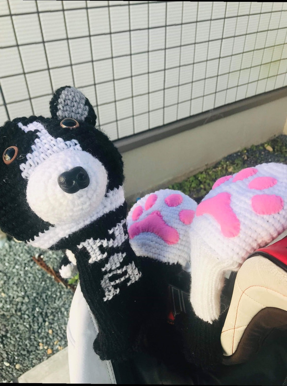 【受注販売】愛犬(愛猫)そっくりニットゴルフクラブカバー(ドライバー用)｢ペットと暮らす2021｣ 1枚目の画像