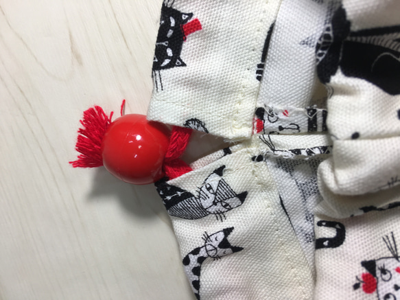 Cegl【入園・入学】「コップ袋 赤×猫」 6枚目の画像