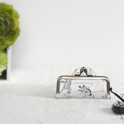 印鑑ケース(金襴 鳥獣戯画 ホワイト) その他ケース こぎれ雑貨 廻