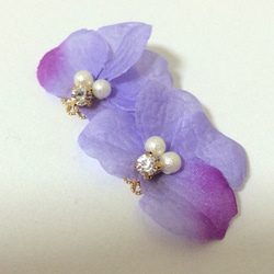 【送料無料】紫陽花のピアス(イヤリング) 2枚目の画像