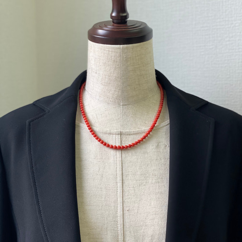 深海の宝石《宝石珊瑚アクセサリー》赤い珊瑚のネックレス ネックレス 