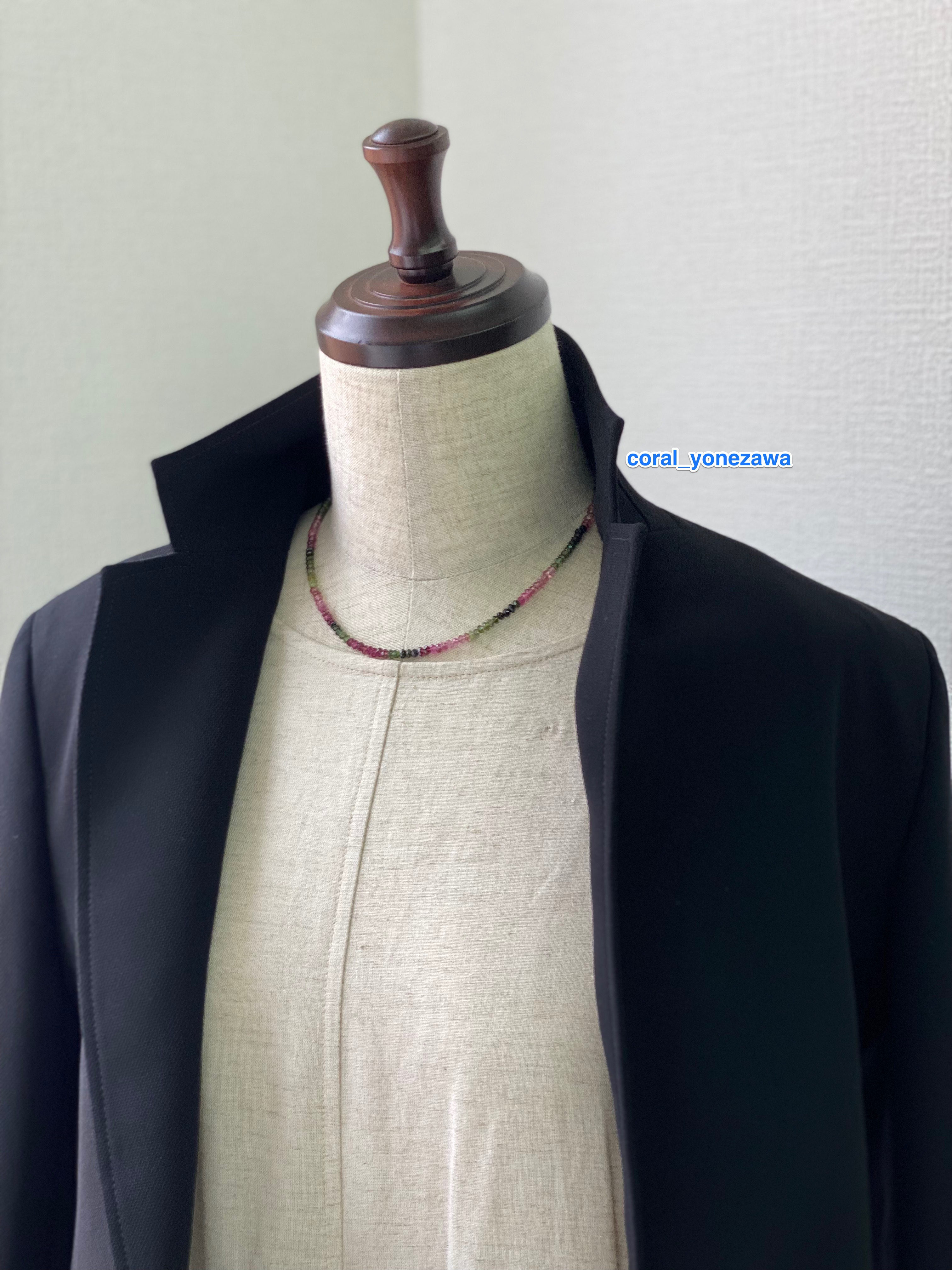 アウトレットセール品【K18 YG】トルマリンネックレス