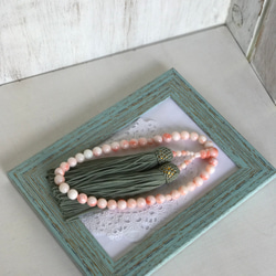 ピンク珊瑚の数珠 4枚目の画像