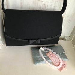 灰桜カラー房・10ミリローズクォーツ数珠 4枚目の画像