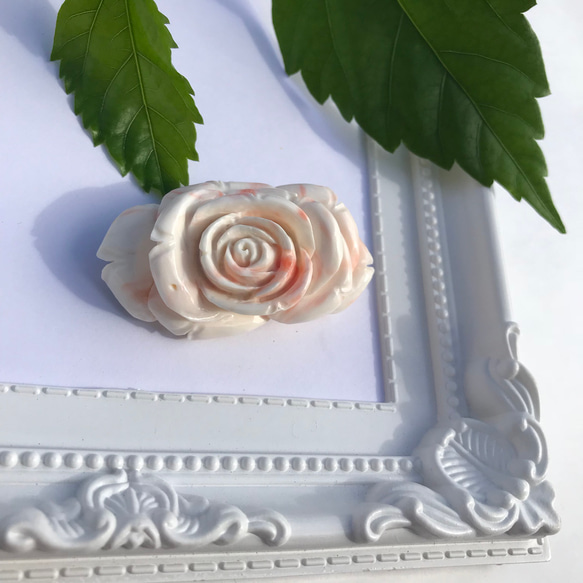 珊瑚彫刻品【薔薇】アウトレットセール品 4枚目の画像