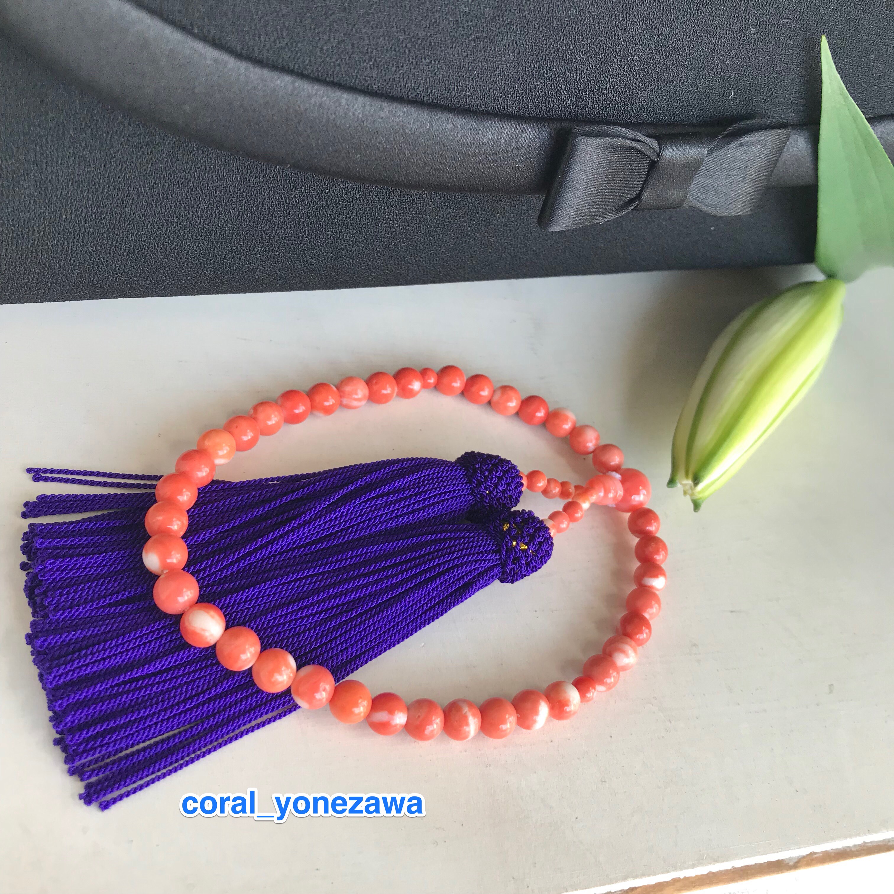 弥生三月・誕生石【珊瑚数珠】