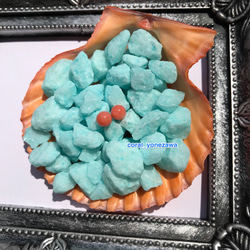 宝石珊瑚・シンプルな丸玉ピアス 1枚目の画像