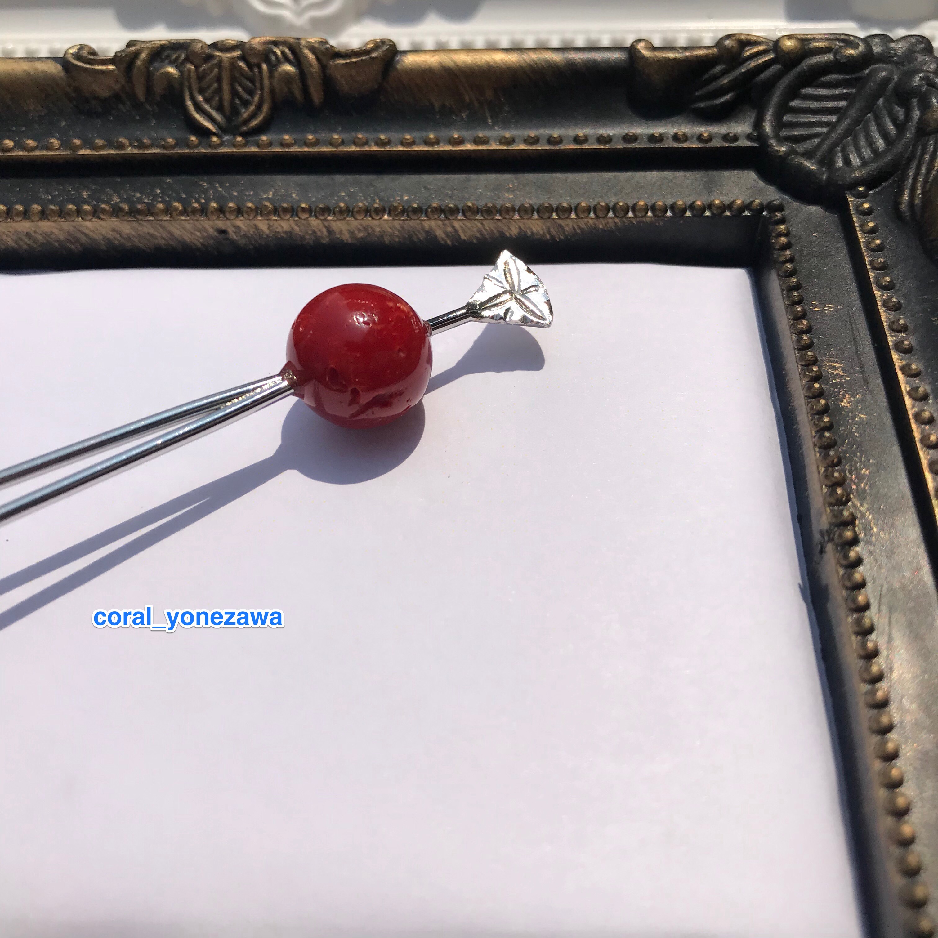 土佐沖赤珊瑚の粋なかんざし