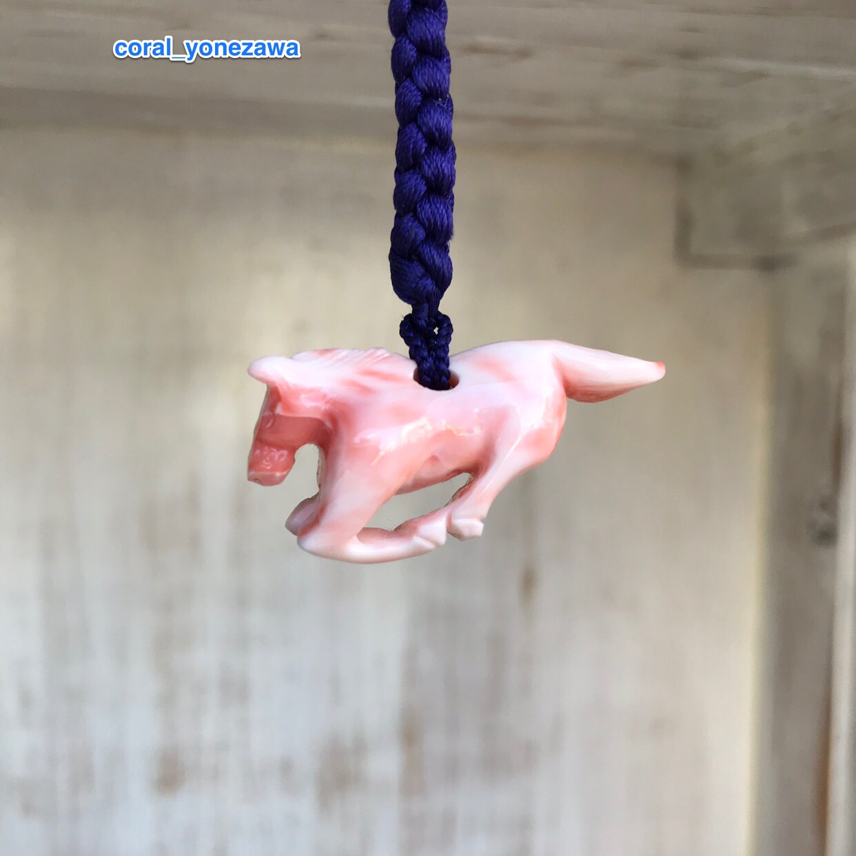 珊瑚、根付、彫刻、美術品 珊瑚彫刻根付【翔飛馬】 其他飾品・配件（男士） coshiyo