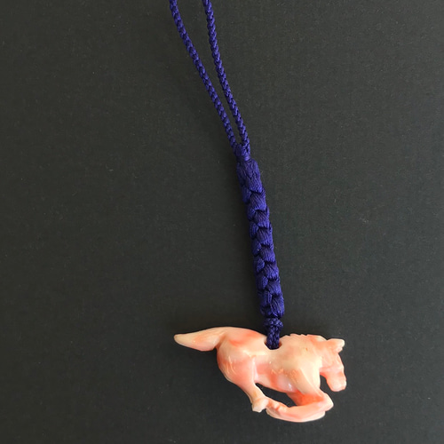 珊瑚、根付、彫刻、美術品 珊瑚彫刻根付【翔飛馬】 其他飾品・配件（男士） coshiyo