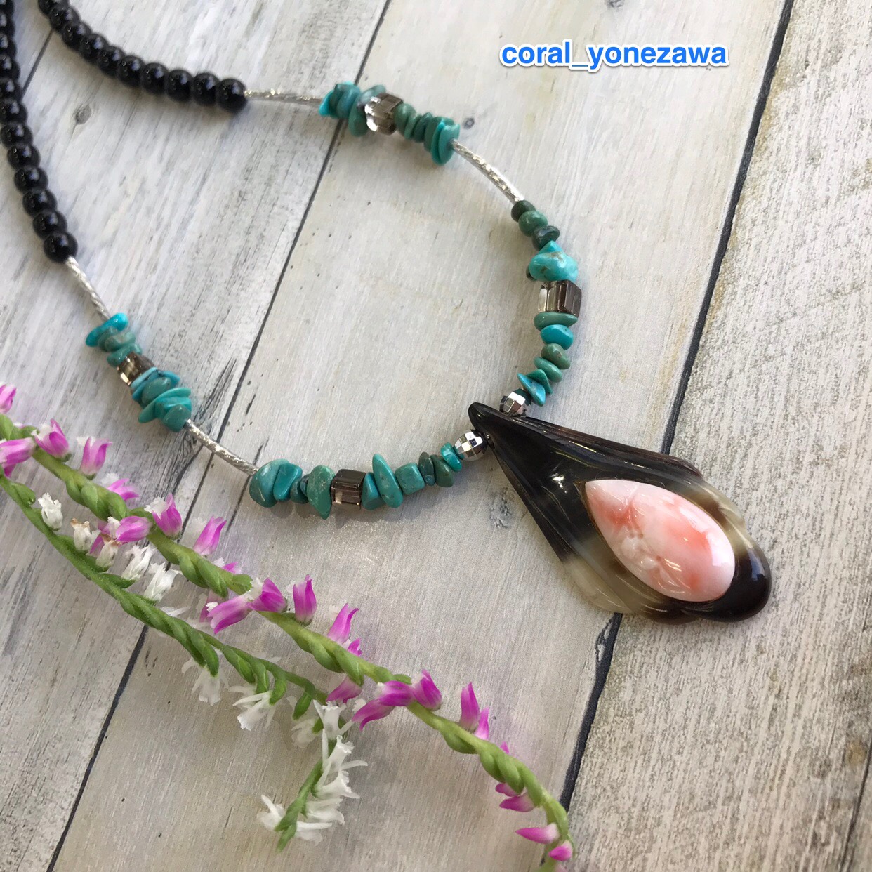 【一品物】珊瑚お洒落ネックレス190706