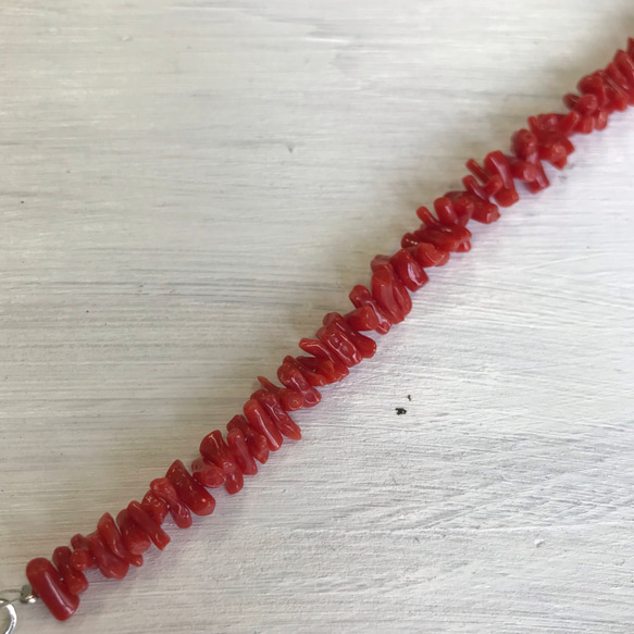 深海の宝石珊瑚…赤い枝さんごブレスレット 7枚目の画像