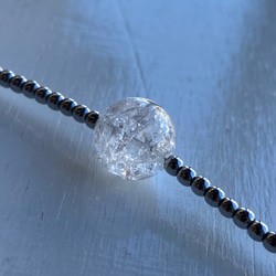 オリジナルデザインネックレス・4月誕生石水晶・クラック水晶のシンプルネックレス 8枚目の画像