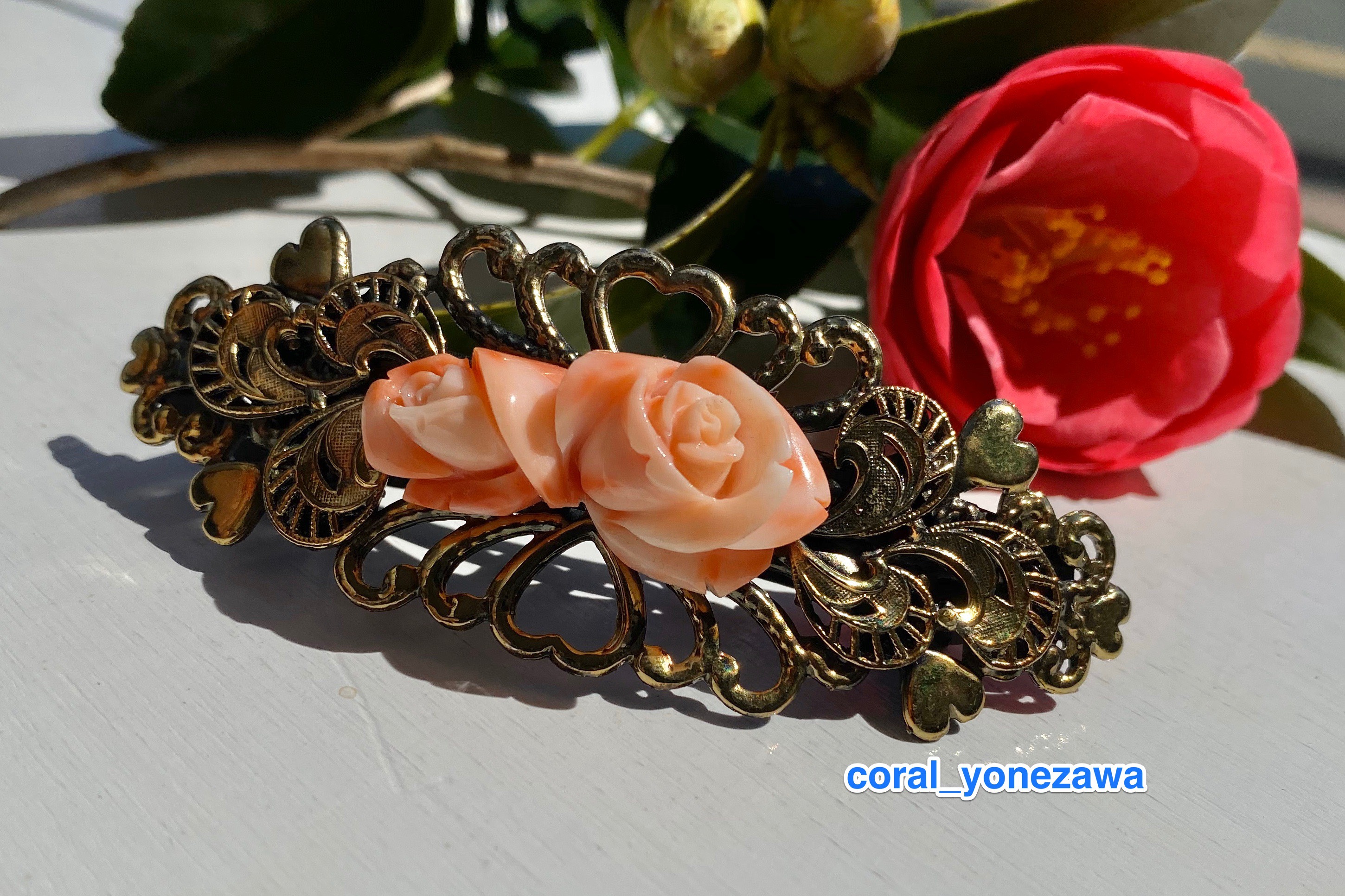 2020春のアップヘアスタイル応援企画・珊瑚バレッタ大放出③