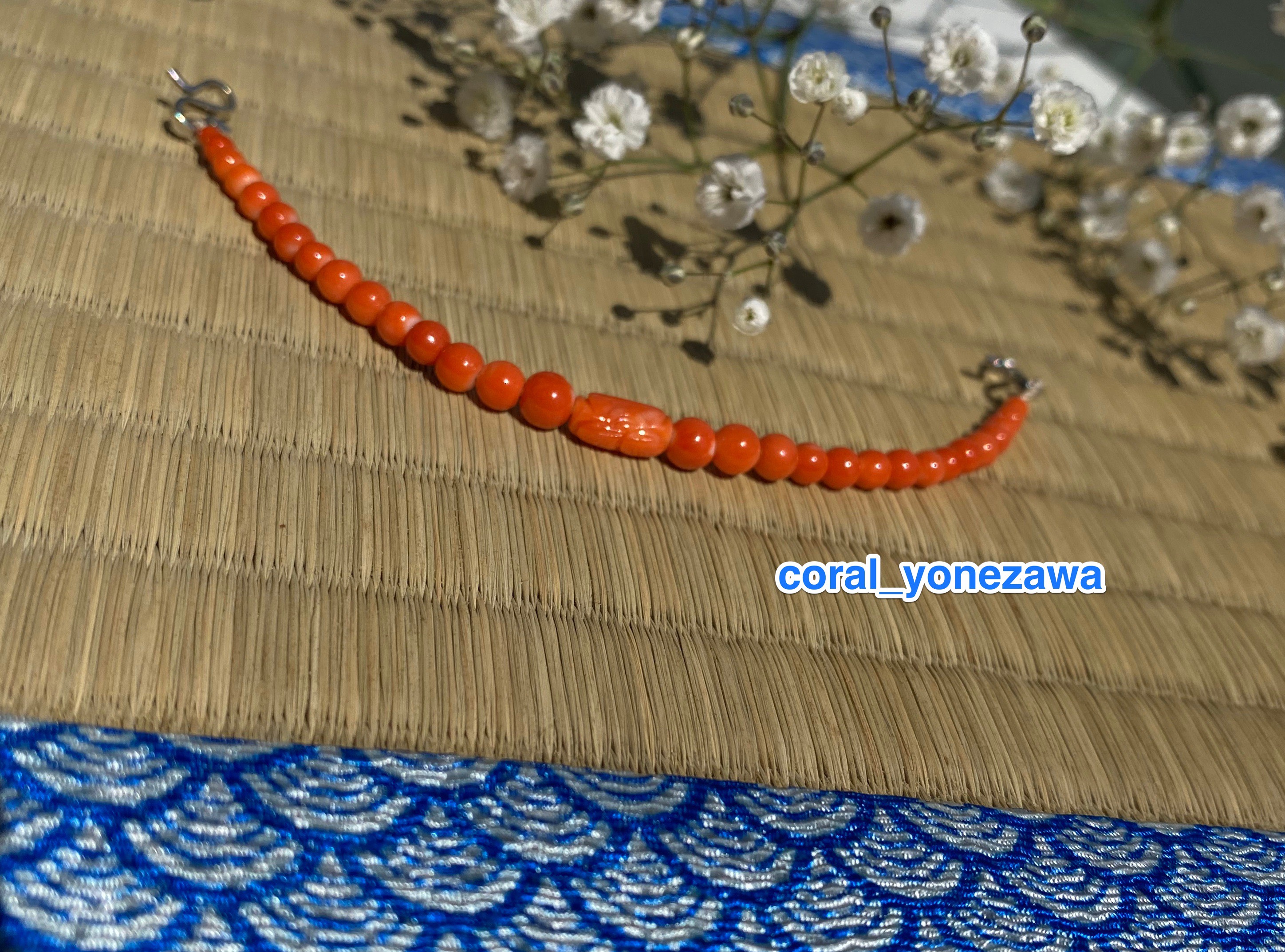 2020年【春】深海の宝石・高知・モモイロサンゴ・羽織紐〜つばき〜