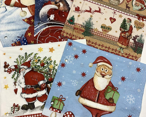 デコパージュ ペーパーナプキン 5枚1セット クリスマス PN243