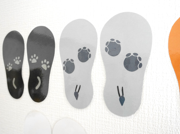動物の足跡柄の靴おきマーク☆16cm(2セット) 4枚目の画像