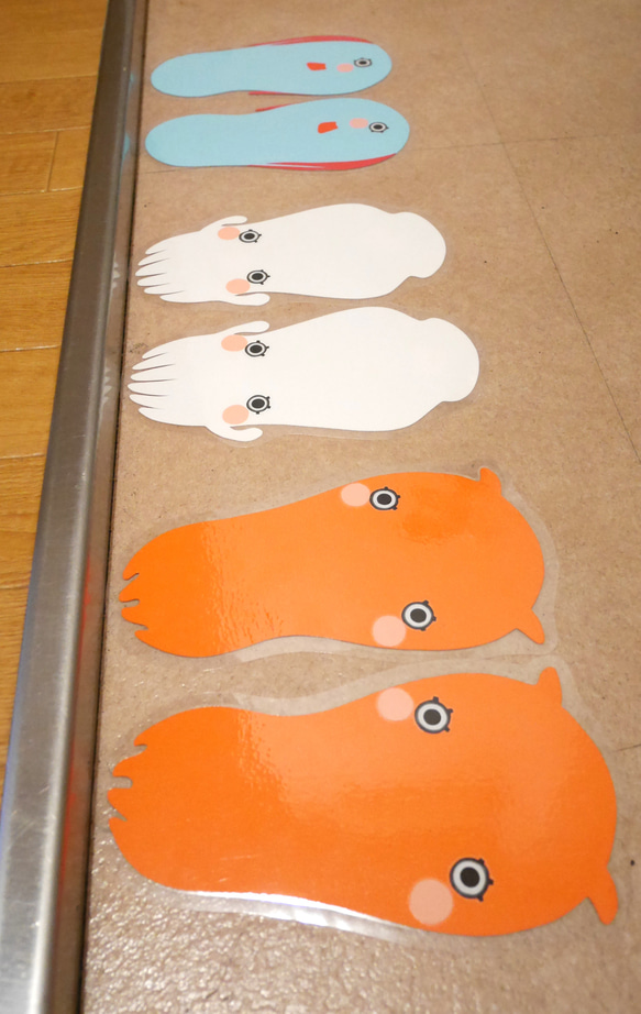 海の生物柄の靴おきマーク☆16cm(2セット) 2枚目の画像