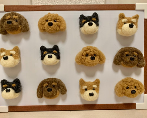 羊毛フェルト 作品 マグネット33+他1の合計34個セット ハンドメイド 未使用 羊毛フェルト 作品 マグネット33+他1の合計34個セット