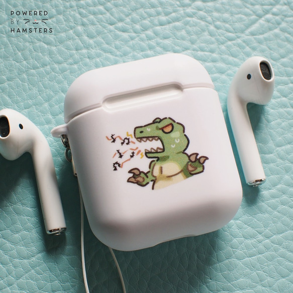 AirPods ケース，歌う恐竜 1枚目の画像