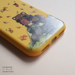 iPhone 対応スマホケース, たぬき太郎−セミ (13, 12, Pro, MAX, XR, 7/8+)ケースストラ 4枚目の画像