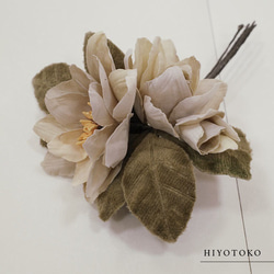 染花のコサージュ「クチナシ」 5枚目の画像