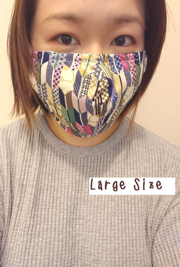 夏日口罩, 日本紫蜻蜓布口罩, 鐵線立裁口罩, 可放濾材口罩-透氣優雅布口罩 第6張的照片