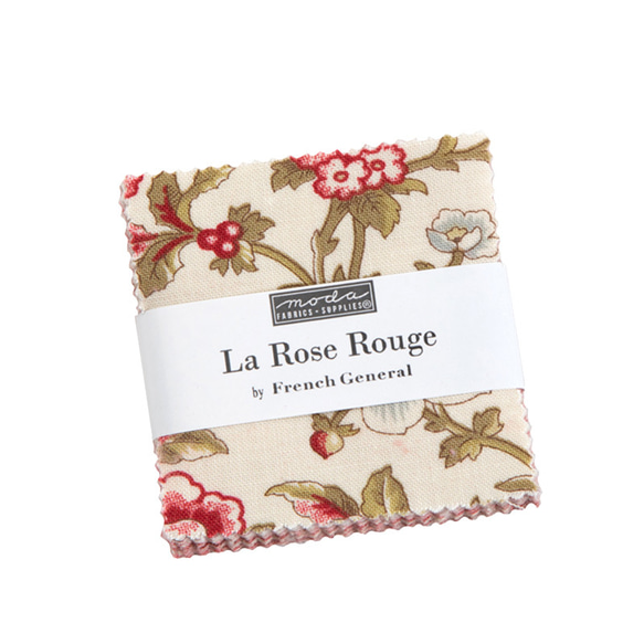 USAコットン moda mini charm 42枚セット La Rose Rouge 1枚目の画像