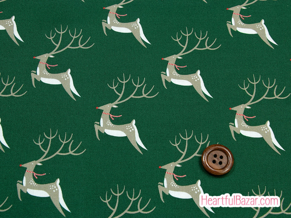 USAコットン(110×50) moda NORTHERN LIGHT トナカイ 1枚目の画像