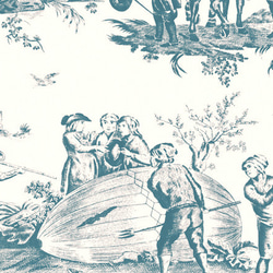 USAコットン(110×50) moda フレンチジェネラル Bon Voyage ルミエール ティール 3枚目の画像