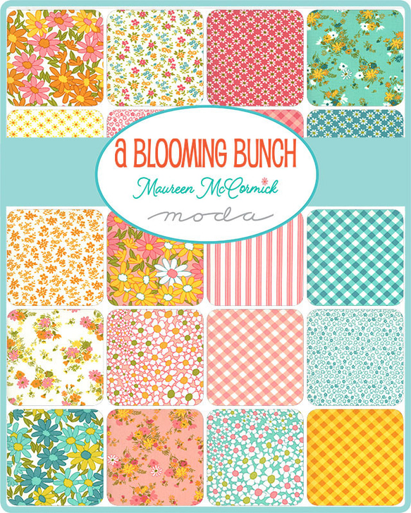 USAコットン moda mini charm 42枚セット a BLOOMING BUNCH 2枚目の画像