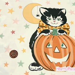 [再入荷]USAコットン moda Kitty Corn ハロウィンパネル(パネルカット) 3枚目の画像