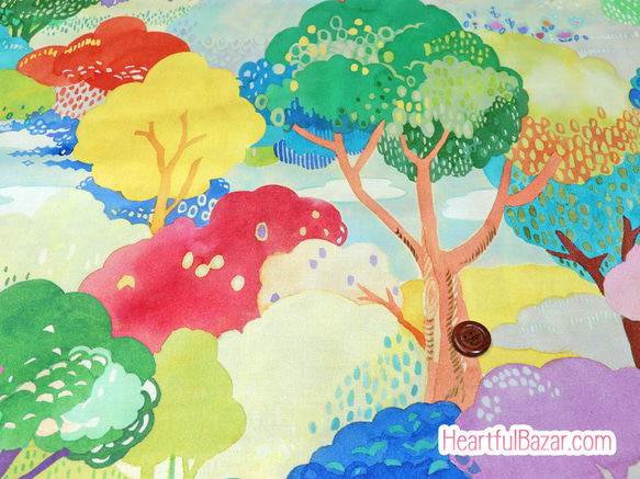 USAコットン(110×50) moda Fanciful Forest 水彩の森 リーフ 1枚目の画像