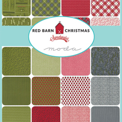 USAコットン moda mini charm 42枚セット RED BARN CHRISTMAS 2枚目の画像