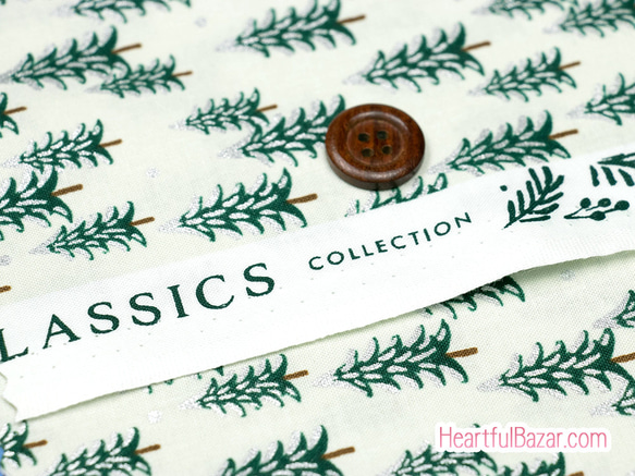 [再入荷]USAコットン(110×50) COTTON+STEEL HOLIDAY CLASSICS モミの木 3枚目の画像