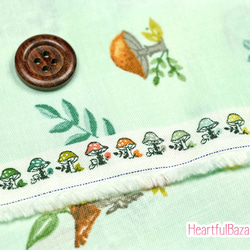 USAコットン(110×50) moda Effie's Woods アニマル ミント 3枚目の画像