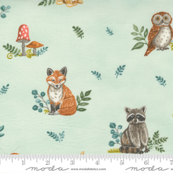 USAコットン(110×50) moda Effie's Woods アニマル ミント 4枚目の画像