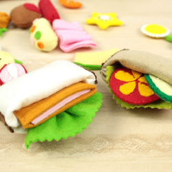 フェルト ままごと サンドイッチセット おもちゃ・人形 ハートフル