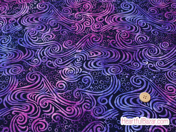 USAコットン(110×50) moda SALSA BATIKS パープル 生地 ハートフル 
