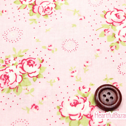 USAコットン moda Fleurs プチブーケ ピンク 1枚目の画像