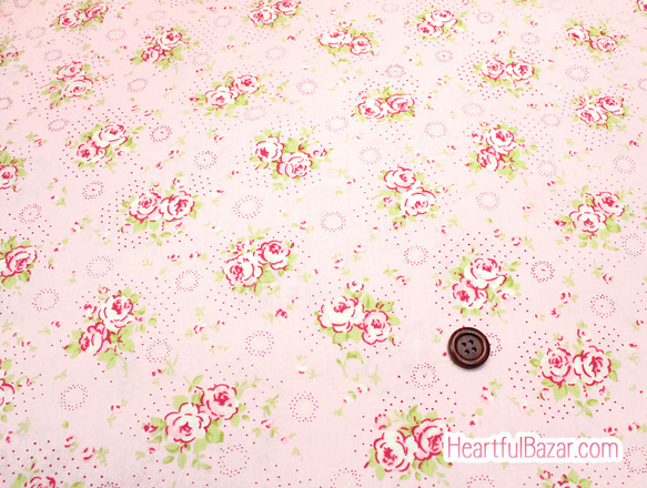 USAコットン moda Fleurs プチブーケ ピンク 2枚目の画像