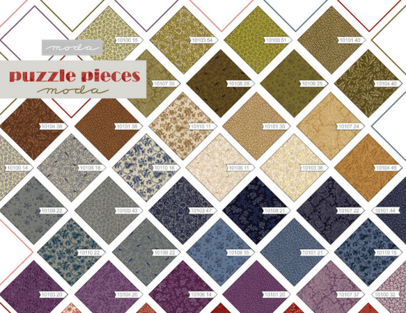 USAコットン moda charmpack 60枚セット puzzle pieces 3枚目の画像