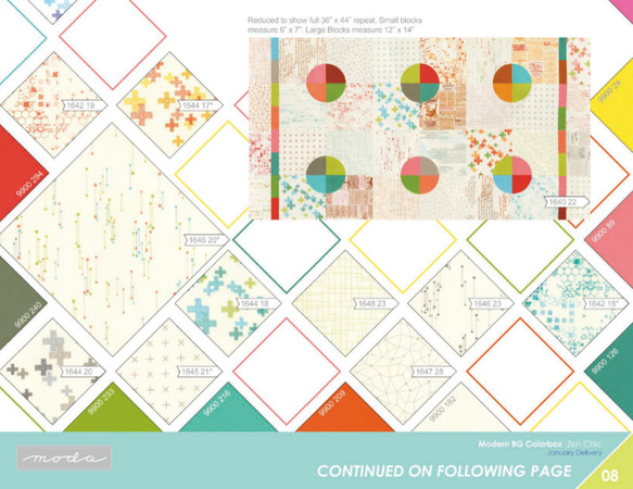 USAコットン moda charmpack 42枚セット Modern Backgrounds Colorbox 5枚目の画像
