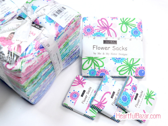 USAコットン moda charmpack 42枚セット Flower Sacks 5枚目の画像