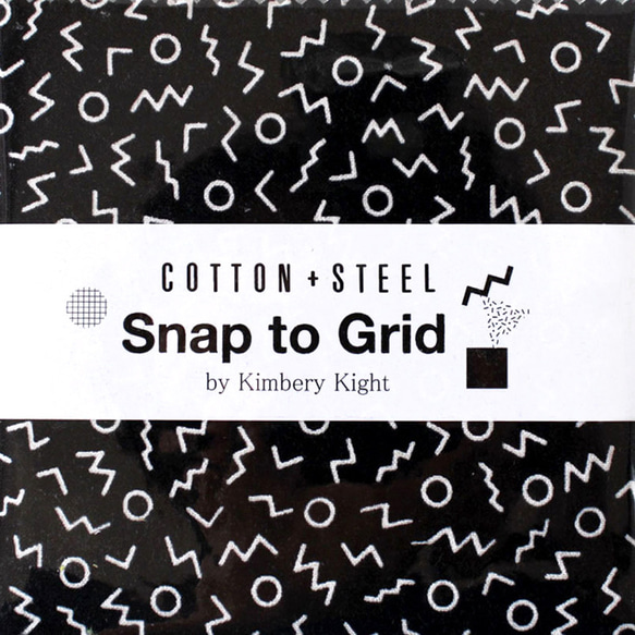 USAコットン COTTON+STEEL Snap to Grid 5インチカットクロス 24枚セット 2枚目の画像