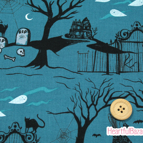 USAコットン COTTON+STEEL BOO! ハロウィン 生地 ハートフルバザール 