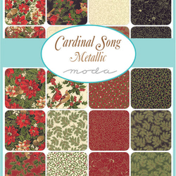 USAコットン moda mini charm 42枚セット Cardinal Song Metallic 2枚目の画像